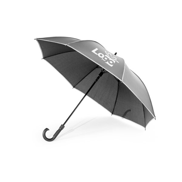 Eco rPET reflecterende paraplu Finnley | Automaat | Ø120 cm | Glasvezel handvat