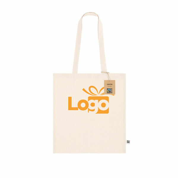 Katoenen Fairtrade tas Ginter | 140 g/m² | 37×41 cm | Lange hengsels Katoenen Fairtrade tas Ginter | 140 g/m² | 37×41 cm | Lange hengsels