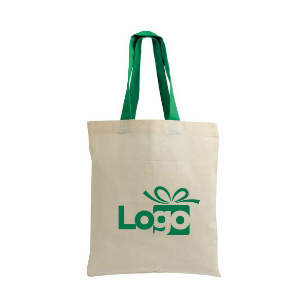 Gereyclede mini shopper Burano | 140 g/m2 | 26×32 cm | Gekleurde hengsels