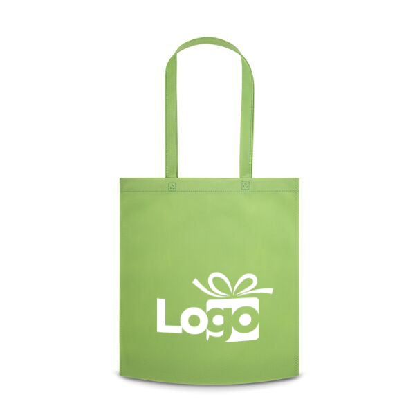 Non-woven promo boodschappentas Canary | 80 g/m² | 38×41,5×8,5 cm | Lange hengsels 