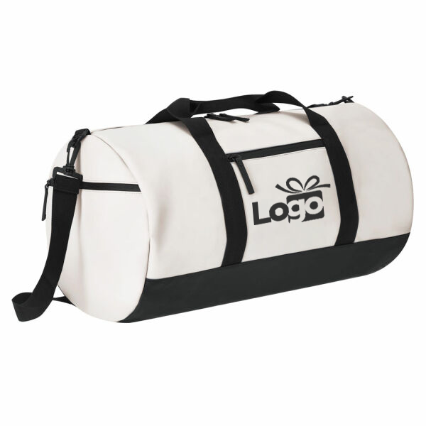 Ronde weekendtas Sukar | PU | Ø28×51 cm | Zijvak met rits Ronde weekendtas Sukar | PU | Ø28×51 cm | Zijvak met rits