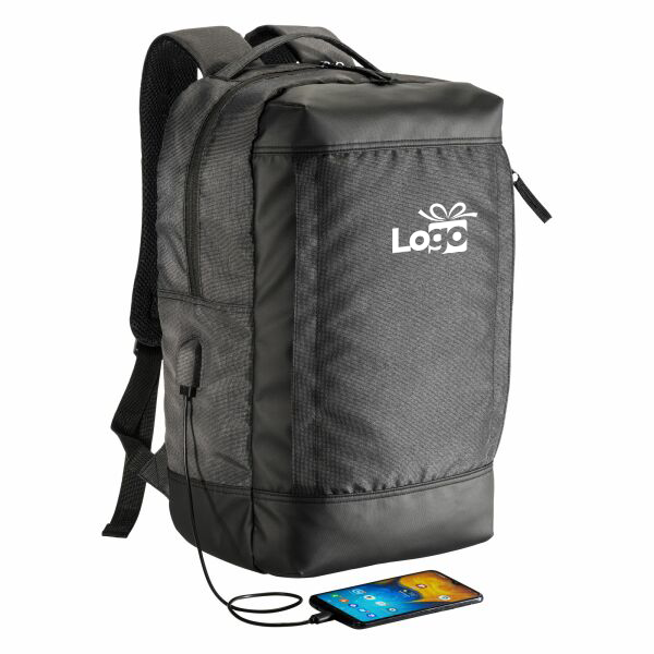 Duurzame laptoprugzak Biz | Anti-diefstal | 29,5×45,5×13,5 cm | Eco verfbehandeld