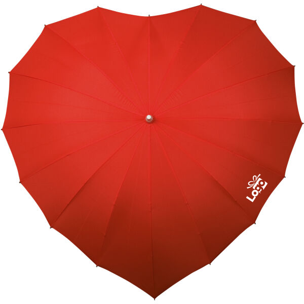 Hartvormige paraplu Cupido | Handmatig | Ø110 cm | Rubber handvat