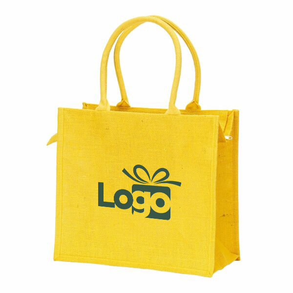 Jute grote tas Fano | 34×38×19 cm | Met ritssluiting