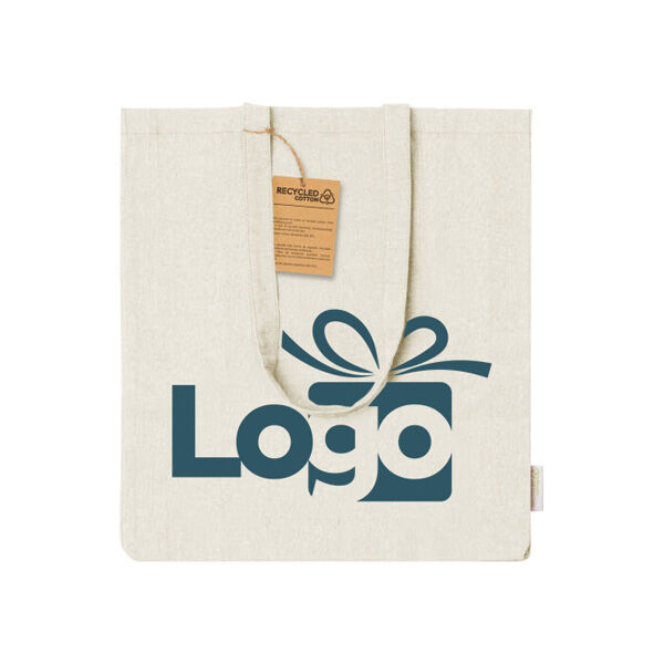 Gerecycled katoenen shopper Recote Plus | 140 g/m² | 38×42×8 cm | Met bodem