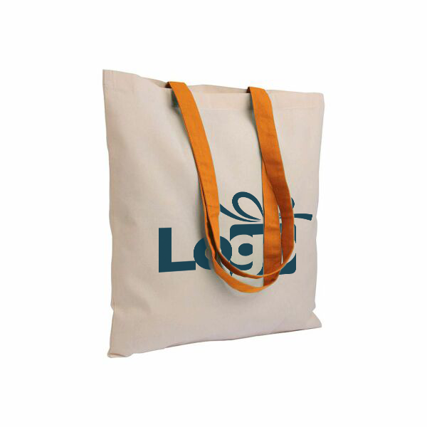 Gereyclede shopper Murano | 140 g/m2 | 38×42 cm | Gekleurde hengsels