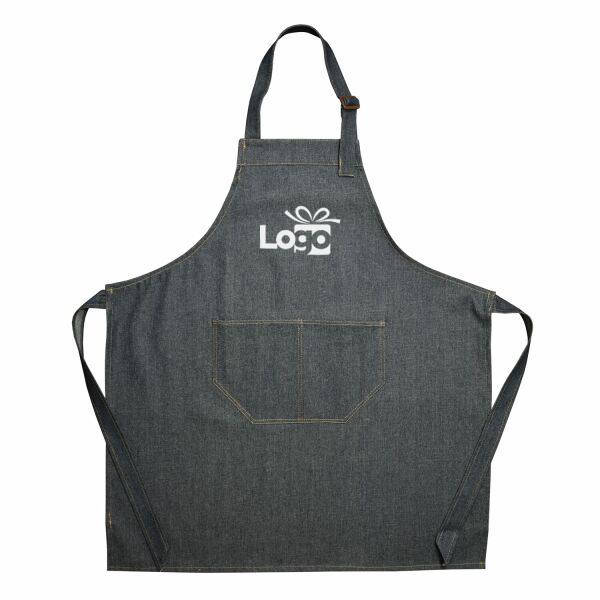 Denim halterschort 85x75 cm