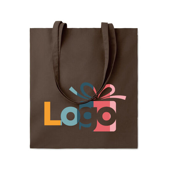 Katoenen boodschappentas Cottonel Colour+ | 140 g/m² | 38×42 cm | Lange hengsels